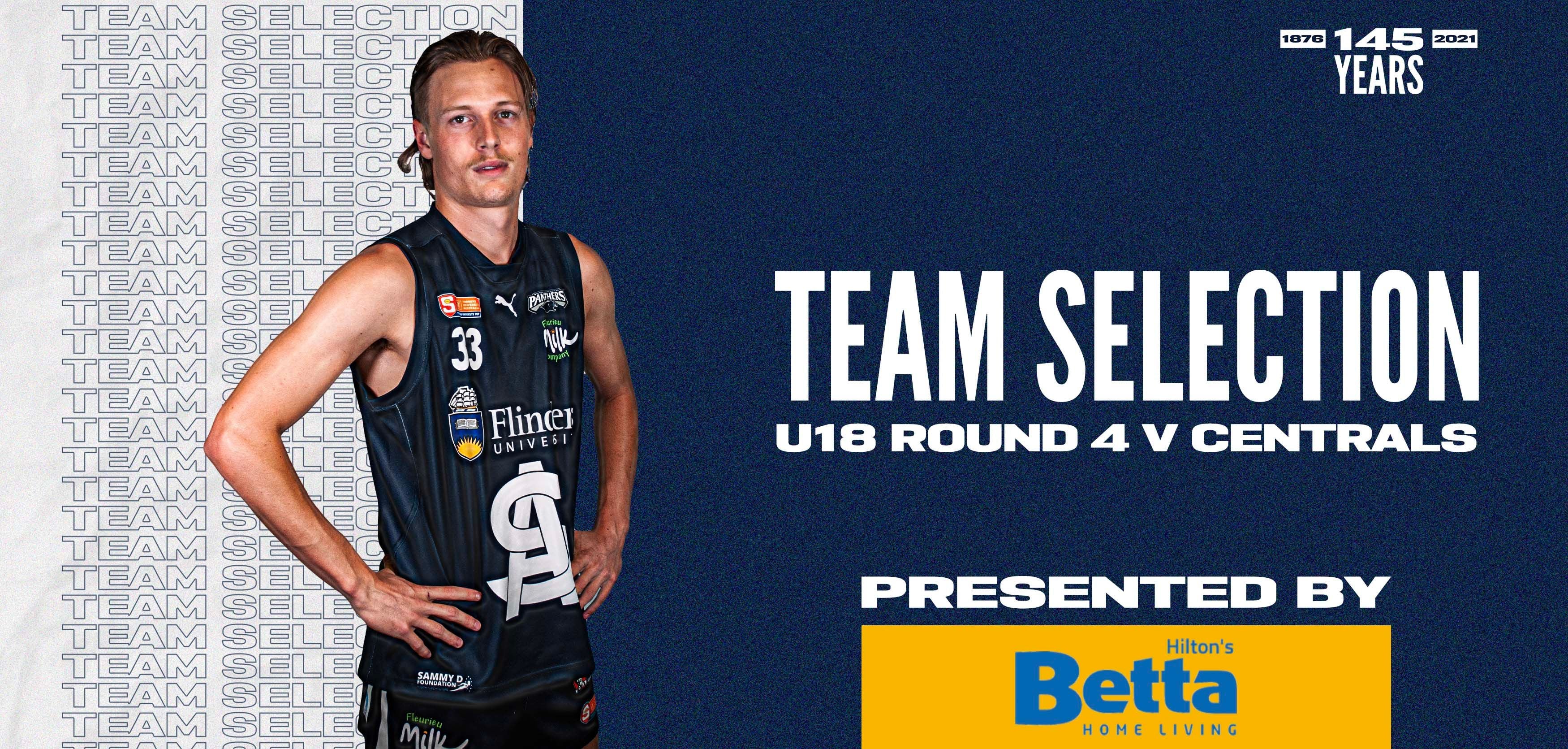 BETTA Team Selection: Under-18 Round 4 vs Central District BETTA Team Selection: Under-18 Round 4 vs Central District